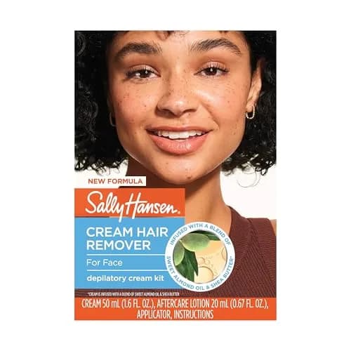 Sally Hansen Cream Hair Remover for Face 50ml (1.7 Fl Oz) | Vegan Formula for Smooth Skin thumbnail 1