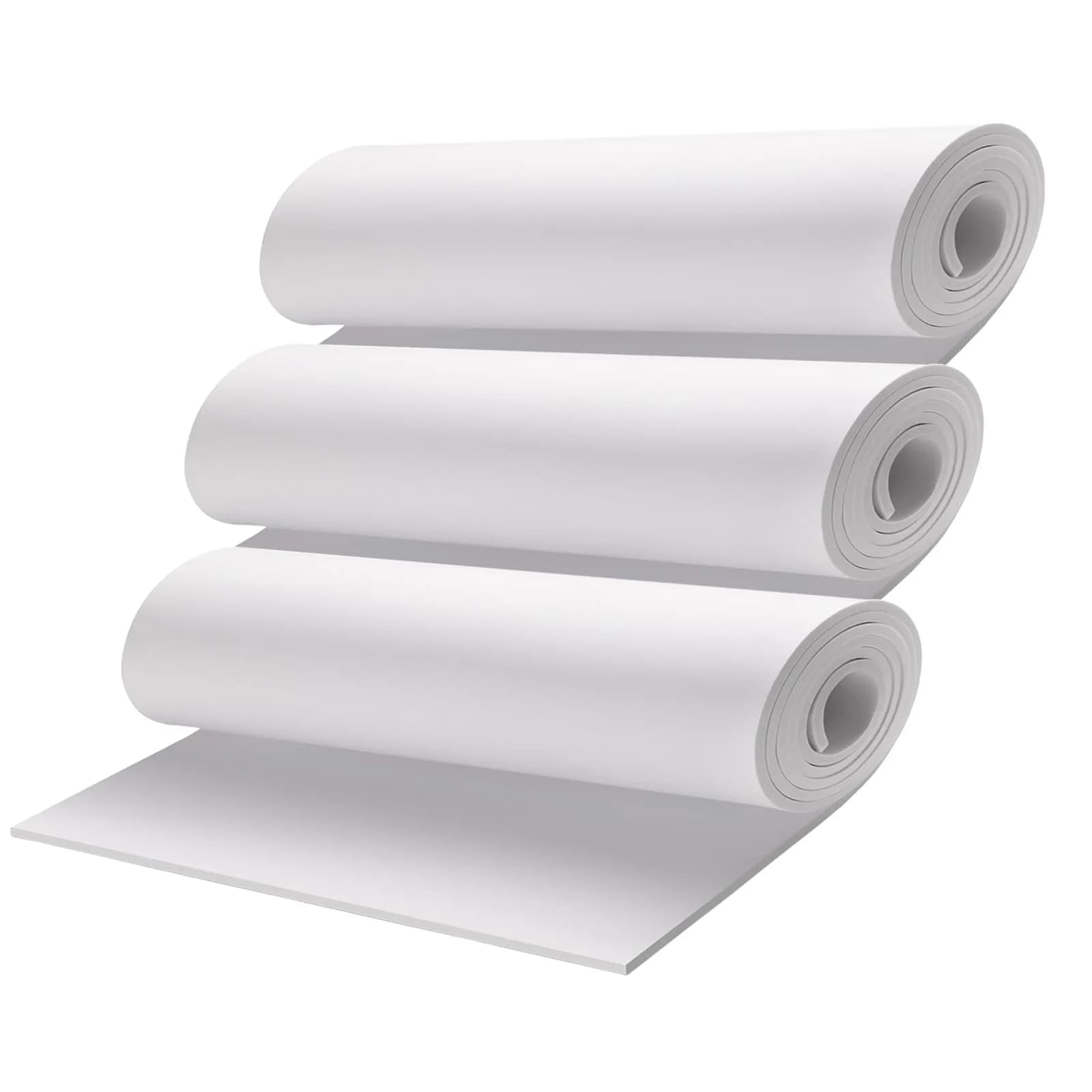 MEARCOOH White EVA Foam Sheets Roll 4mm Thick (35.5cm x 150cm) | Premium Craft Foam for Cosplay & Costumes — 3PCS:White