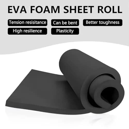 MEARCOOH 20mm Thick Black EVA Foam Cosplay Sheets Roll, 35.5 cm x 99 cm (13.9" x 39") | Premium Craft Foam for Cosplay Armor thumbnail 5
