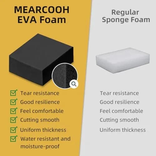 MEARCOOH 20mm Thick Black EVA Foam Cosplay Sheets Roll, 35.5 cm x 99 cm (13.9" x 39") | Premium Craft Foam for Cosplay Armor thumbnail 6