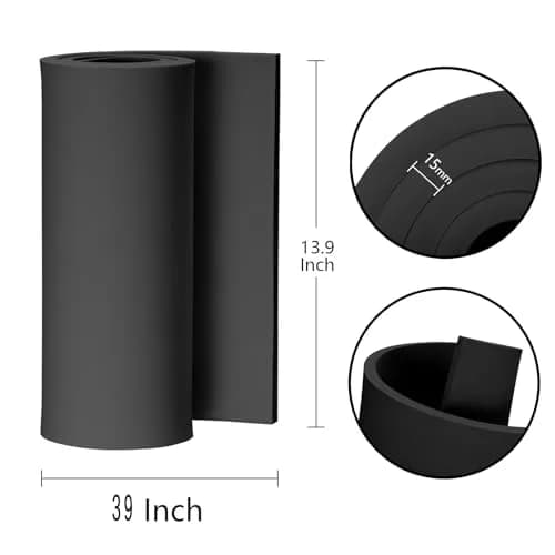 MEARCOOH 20mm Thick Black EVA Foam Cosplay Sheets Roll, 35.5 cm x 99 cm (13.9" x 39") | Premium Craft Foam for Cosplay Armor thumbnail 2