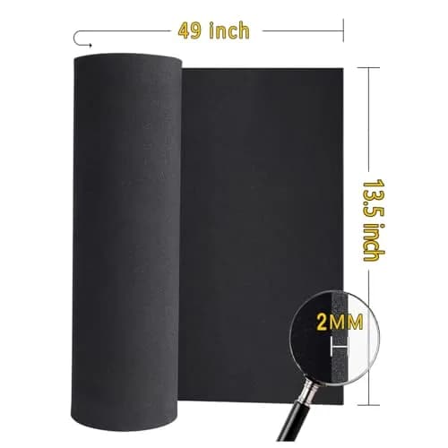MEARCOOH 2mm Thick Black EVA Foam Sheets Roll (3-Pack, 13.5" x 49") | Premium Craft Foam for Cosplay thumbnail 2