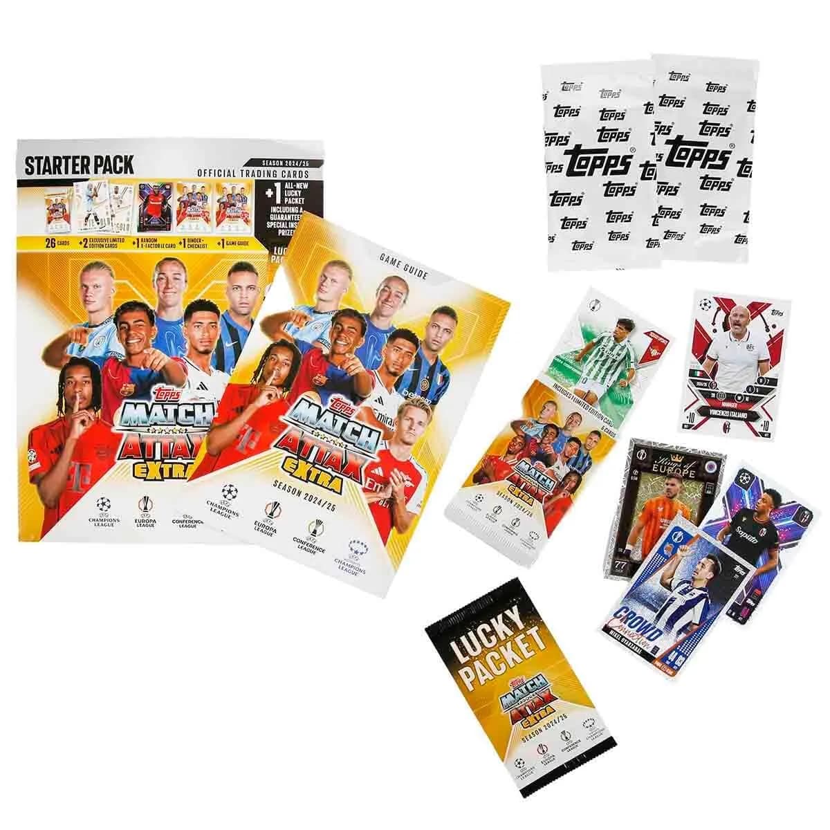 Topps Match Attax Extra Champions League Cards Starter Pack Album 29 Cards + 3 LE | Collectible Soccer Cards - main product image