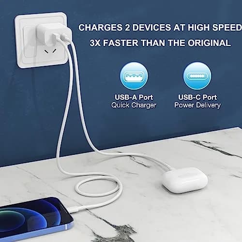 iGENJUN 4 Pack USB C Charger Block 20W Dual Port | Fast Charging for iPhone & Android thumbnail 6