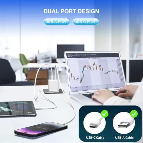 iGENJUN 4 Pack USB C Charger Block 20W Dual Port | Fast Charging for iPhone & Android thumbnail 7