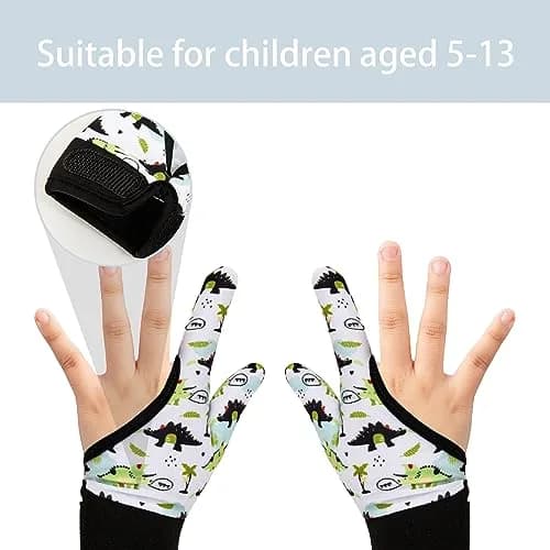 Yxmeiguo Thumb Sucking Guard Gloves for Kids 5-12 | Anti Nail Biting Finger Protector thumbnail 2