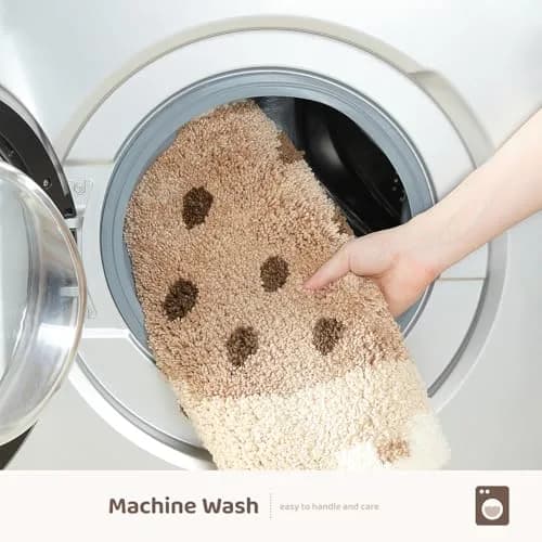 Molesun Hedgehog Bath Mat 20x28 inches | Soft Absorbent Microfiber Bath Rug with Non-Slip TPR Backing thumbnail 7