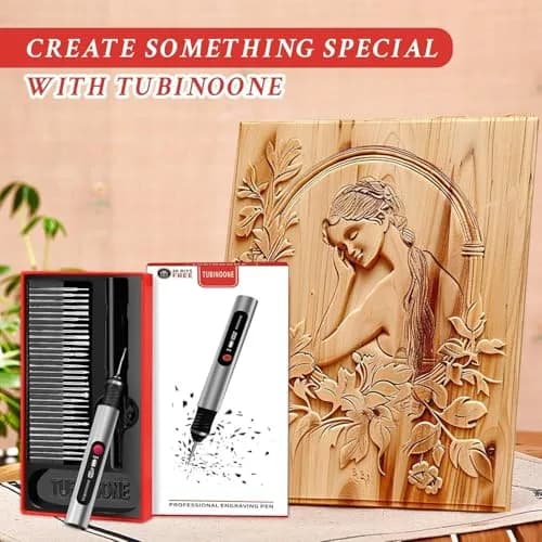 TUBINOONE Engraving Pen Silver | Cordless Portable Art & DIY Tool for Surfaces thumbnail 3