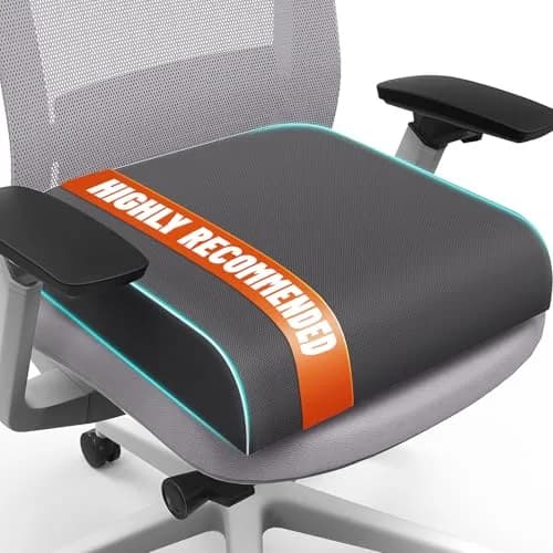 SweetSlubr Memory Foam Seat Cushion XL | Tailbone Pain Relief, Ergonomic Office Chair Pad thumbnail 1