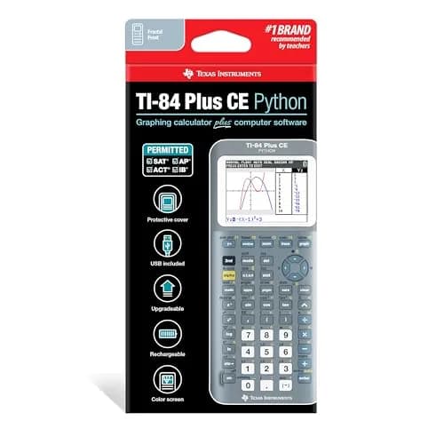 Texas Instruments TI-84 Plus CE Graphing Calculator Fractal Frost | 2.8-inch Color Display, Rechargeable Battery thumbnail 2