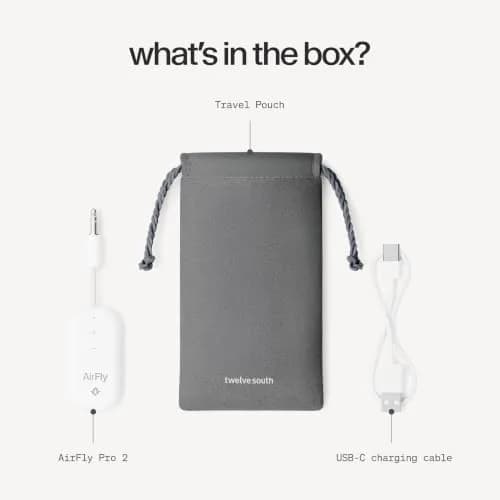 Twelve South AirFly Pro 2 Bluetooth Adapter for AirPods & Wireless Headphones | 3.5mm AUX Transmitter/Receiver thumbnail 9