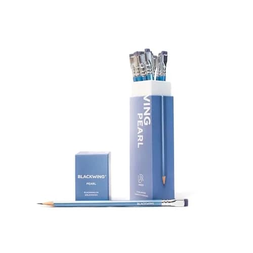 Blackwing Pearl Pencils Balanced Japanese Graphite Blue Finish 12 Count | Premium Writing Instrument thumbnail 1