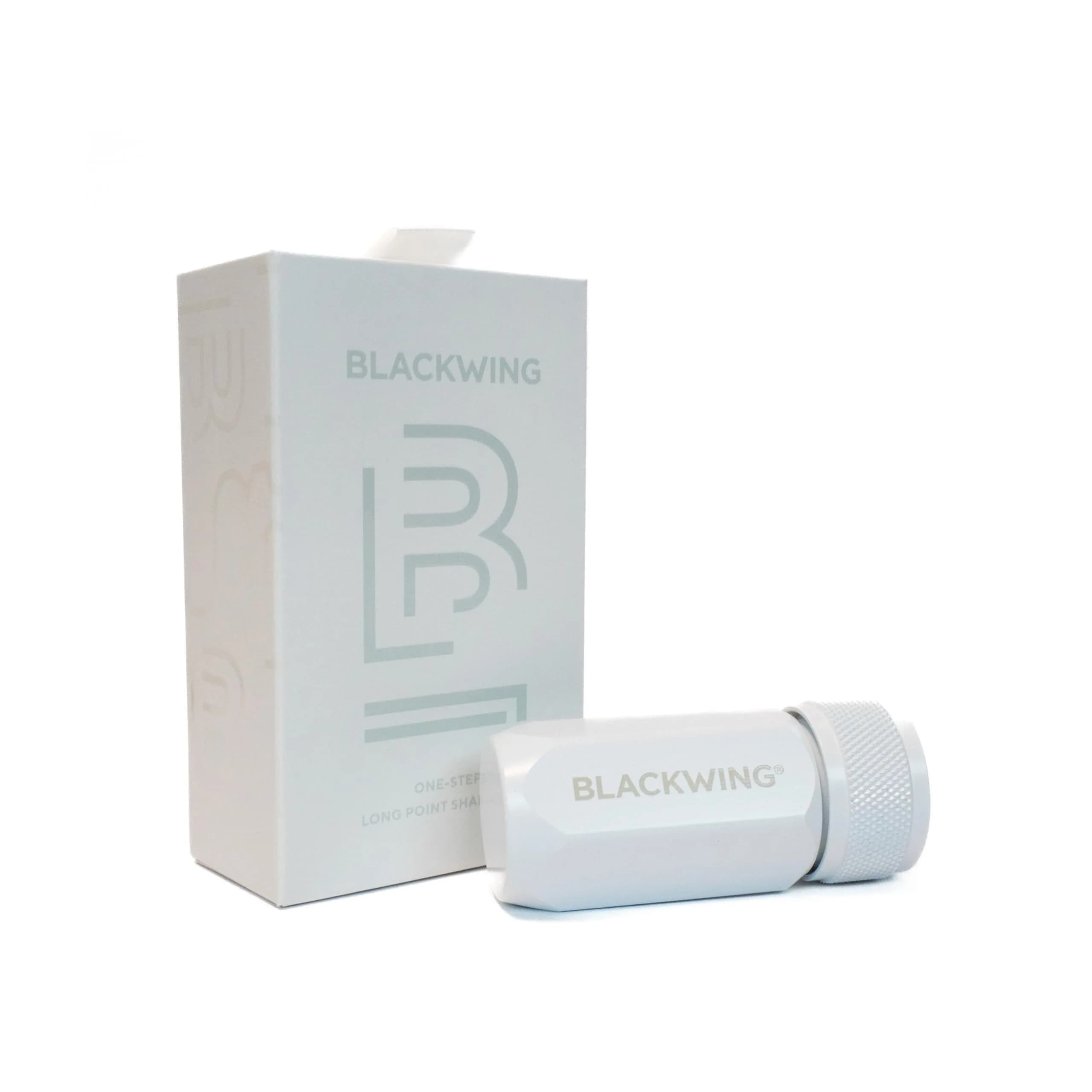 Blackwing One-Step Long Point Pencil Sharpener White | German Steel Blade, Machined Aluminum Body