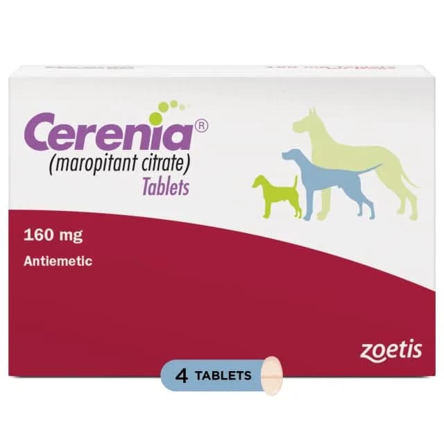 Cerenia (maropitant citrate) for Dogs 160 mg | Prevents Vomiting & Motion Sickness - main product image
