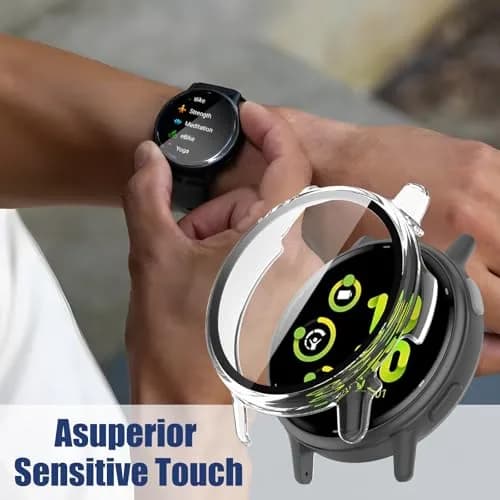 Kimiyaki Full Coverage Screen Protector Case for Garmin vivoactive 5 with Tempered Glass Film | Clear thumbnail 7