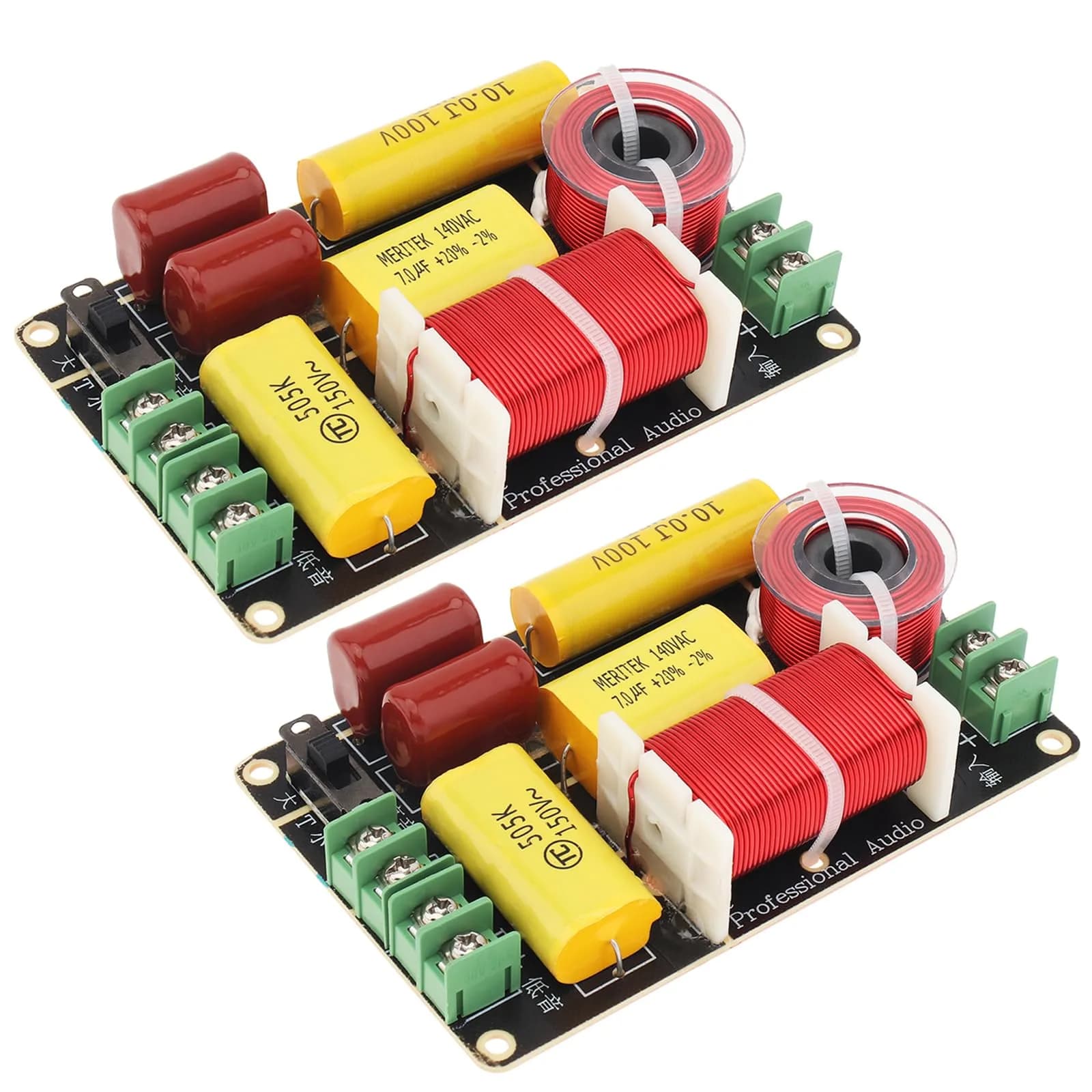 DriSentri 2-Way Speaker Crossover 250W 4-12 Ohm | Adjustable 2750/2800 Hz