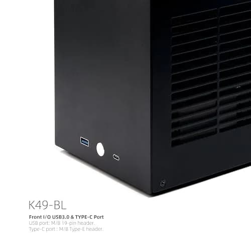 SGPC K49BL 8.3L Mini ITX Case, Portable SFF Chassis, Black Standard Edition | Compact Gaming & Workstation Build thumbnail 4