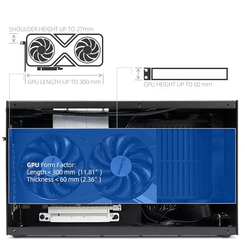 SGPC K49BL 8.3L Mini ITX Case, Portable SFF Chassis, Black Standard Edition | Compact Gaming & Workstation Build thumbnail 6