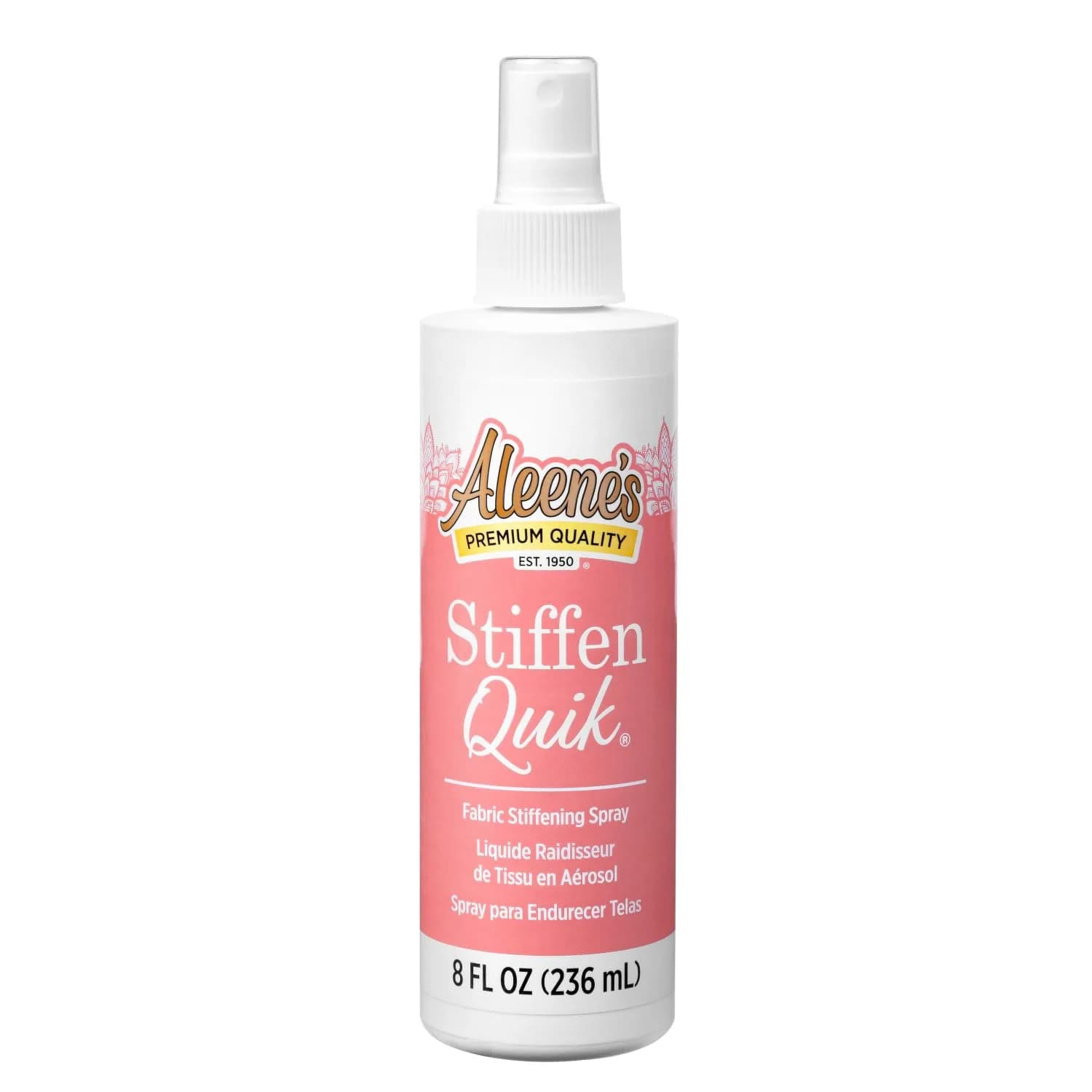 Aleene's Stiffen-Quik Pump Spray Fabric Stiffener 236ml (8 fl oz) | Dries Clear, Washable, Nontoxic
