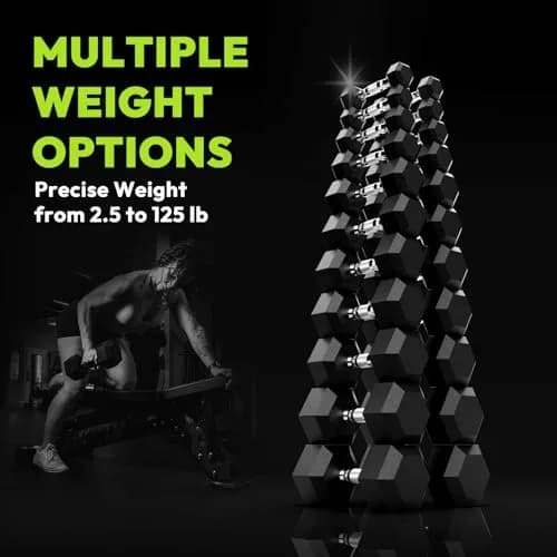HANDBODE Rubber Encased Hex Dumbbell Pair, 12.5 lb | Versatile Strength Equipment for Home & Gym thumbnail 4