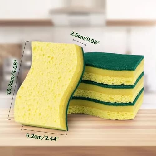 AIDEA Heavy-Duty Scrub Sponges, 6 Count, Light-Green | Cellulose Cleaning Sponge for Kitchen & Dishes thumbnail 7