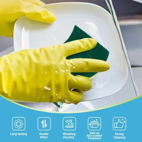 AIDEA Heavy-Duty Scrub Sponges, 6 Count, Light-Green | Cellulose Cleaning Sponge for Kitchen & Dishes thumbnail 2