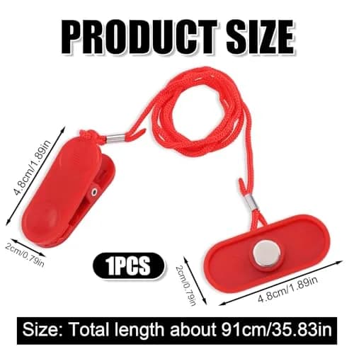 Gosknor Treadmill Magnet Safety Key, Universal Treadmill Safety Key | Red ABS Magnet thumbnail 2