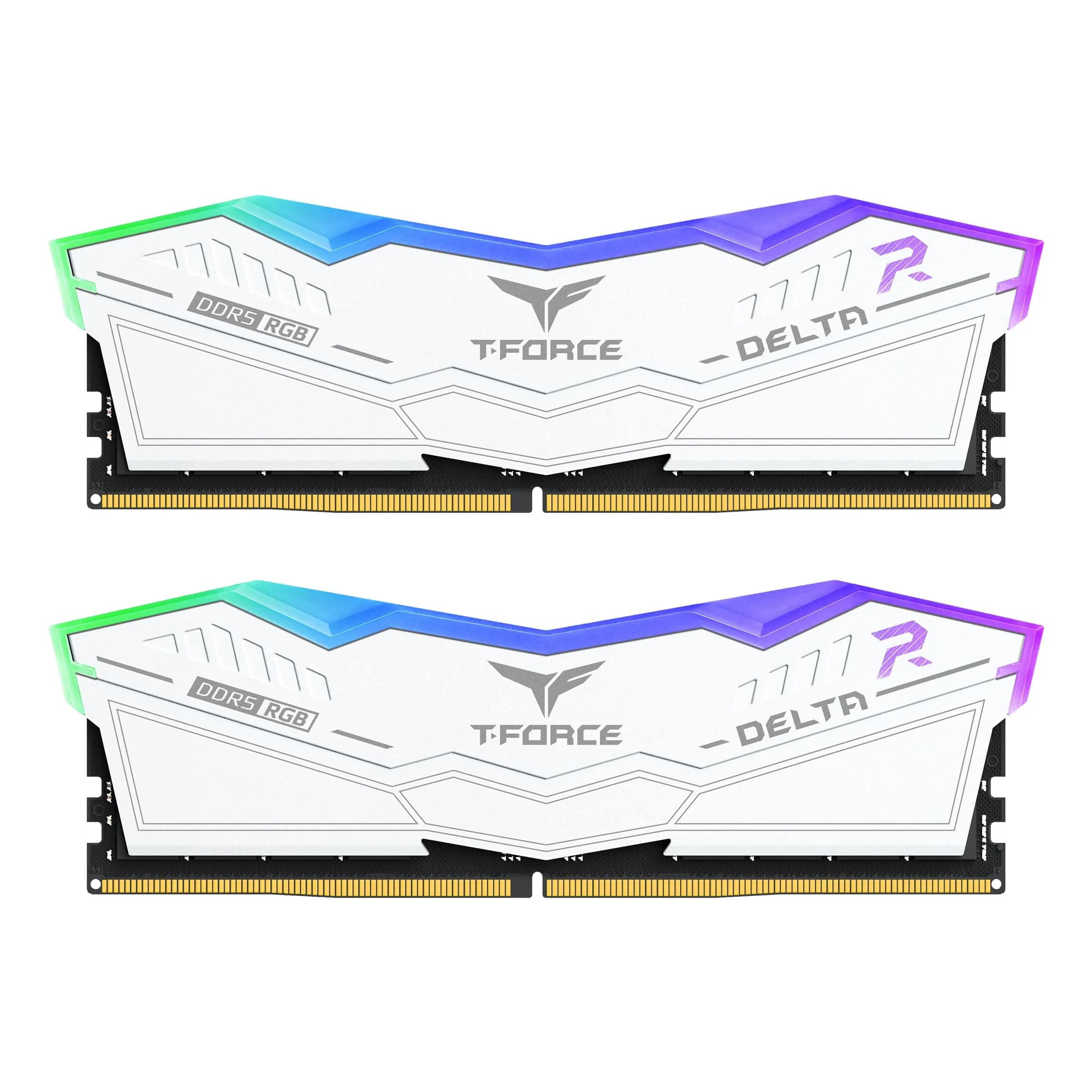 TEAMGROUP T-Force Delta RGB DDR5 RAM 32GB (2x16GB) 6000MHz White | High-Speed Desktop Memory Module