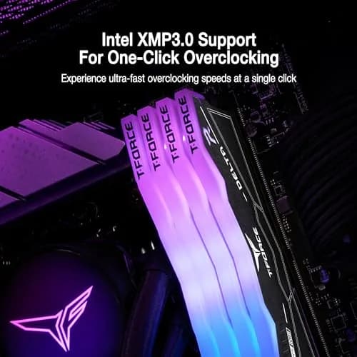 TEAMGROUP T-Force Delta RGB DDR5 RAM 64GB (2x32GB) 6000MHz CL38 Black | High-Speed Desktop Memory thumbnail 3