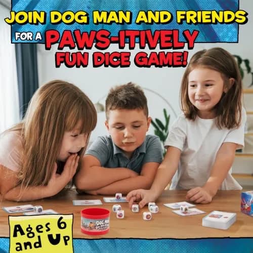 University Games Dog Man Big Jim Begins Roll-O-Rama Dice Game | Family Dice Game for Kids 6+ thumbnail 5