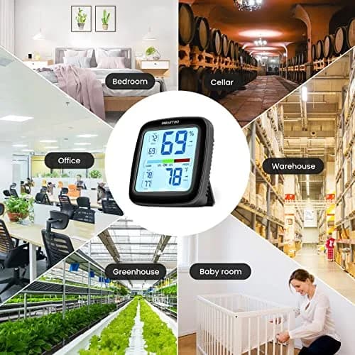 SMARTRO SC42 Digital Hygrometer Indoor Thermometer 2 Pieces | Precise Humidity & Temp Monitoring thumbnail 7