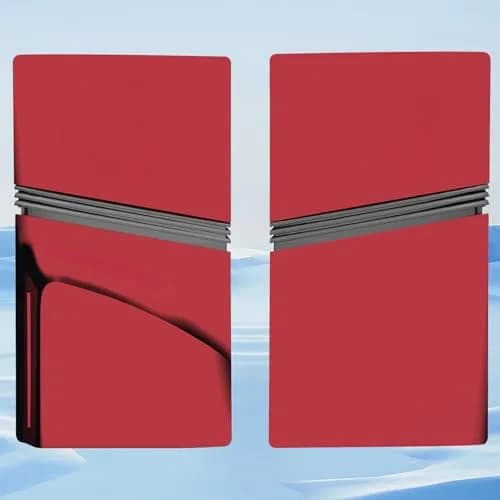 MIKNEKE Red PS5 Pro Disc Edition Console Faceplates | 39.1cm x 21.6cm (15.4in x 8.5in) thumbnail 2