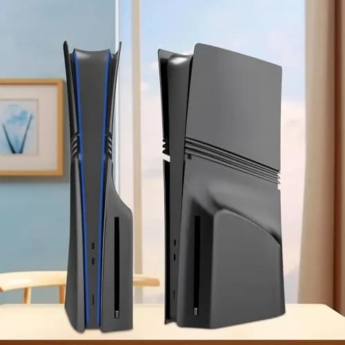 MIKNEKE Black Matte Faceplates for PS5 Pro Disc Edition | Replacement Side Shell Panels thumbnail 7