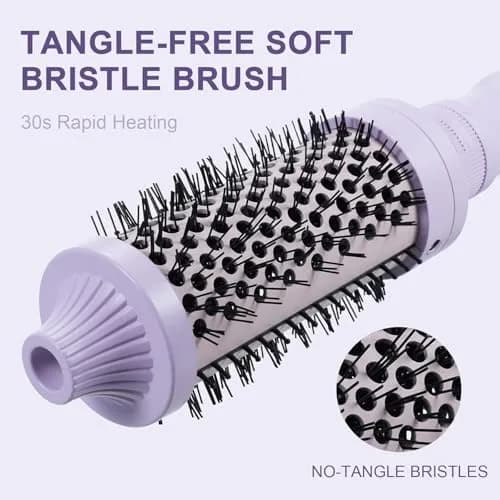 Sonew Heated Round Brush Set 1.25"/1.5"/1.75" | 3 Sizes for All Hair Types, 290-450°F, Dual Voltage, Lilac thumbnail 4