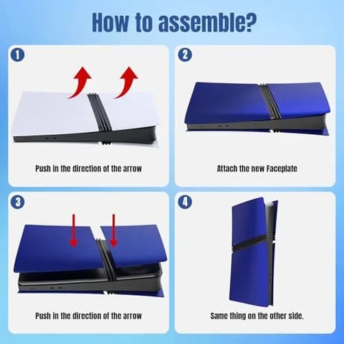 MIKNEKE Cover Plates for PS5 Pro Digital Edition Blue | Matte Faceplates Compatible with PlayStation 5 Pro Console (15.2 in x 10.2 in) thumbnail 5