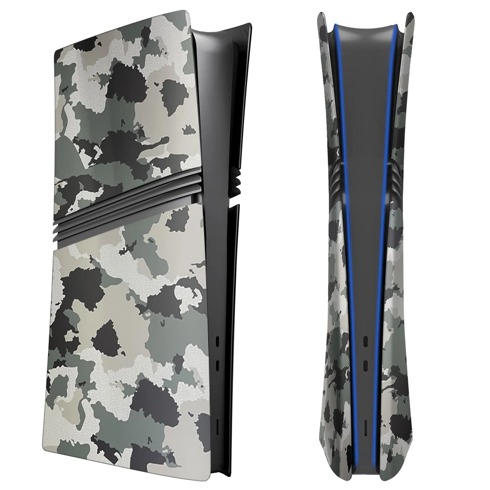 MIKNEKE Cover Plates for PS5 Pro Digital Edition Matte Faceplates | Durable ABS Shells for Console Customization — Camouflage