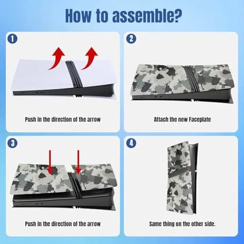 MIKNEKE Cover Plates for PS5 Pro Digital Edition Matte FacePlates Accessories in Camouflage | Durable ABS Shell for Console Protection thumbnail 5