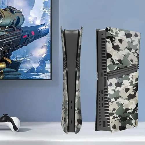 MIKNEKE Cover Plates for PS5 Pro Digital Edition Matte FacePlates Accessories in Camouflage | Durable ABS Shell for Console Protection thumbnail 7
