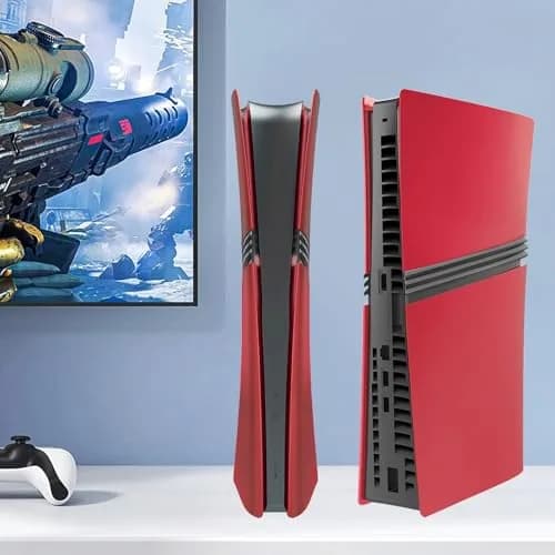 MIKNEKE Cover Plates for PS5 Pro Digital Edition Matte Faceplates in Red | Compatible with PlayStation 5 Pro Console (15.2*10.2 in) thumbnail 6