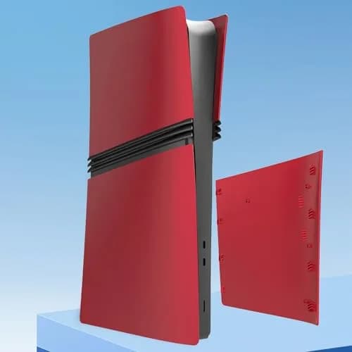 MIKNEKE Cover Plates for PS5 Pro Digital Edition Matte Faceplates in Red | Compatible with PlayStation 5 Pro Console (15.2*10.2 in) thumbnail 3
