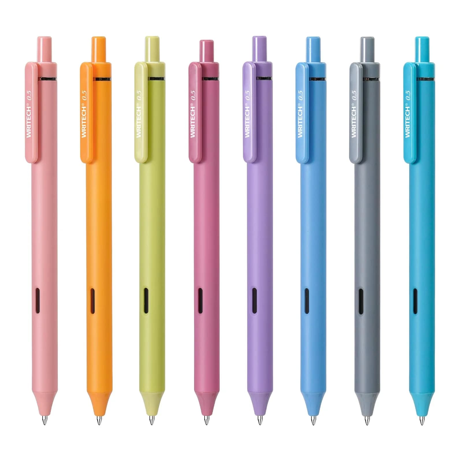 WRITECH Vintage Multicolor Gel Pens 8 Count (0.5mm Fine Point) | Smooth Writing & Quick Dry - main product image