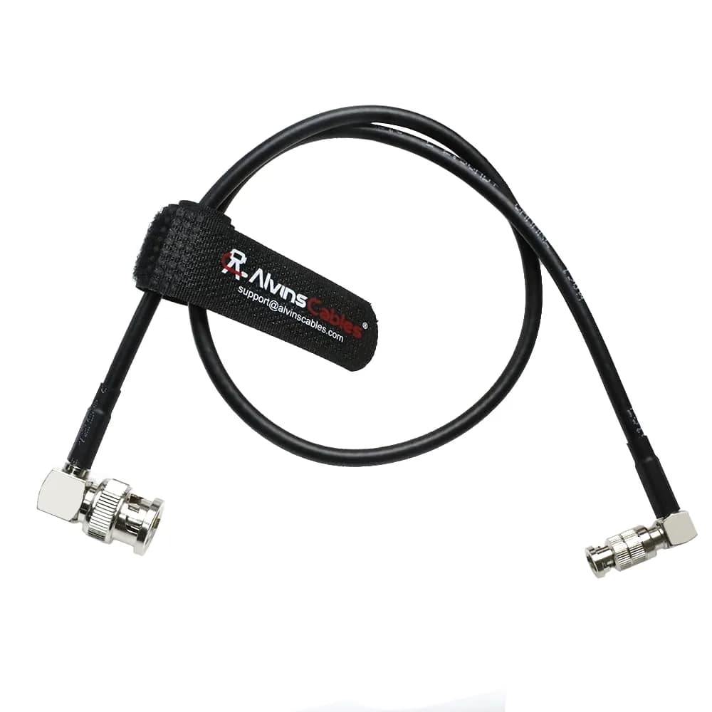 Alvin's Cables Micro-BNC Right-Angle to BNC Male 6G HD SDI Coaxial Cable 50cm (19 inches) | High-Speed Data Transfer — 6 g