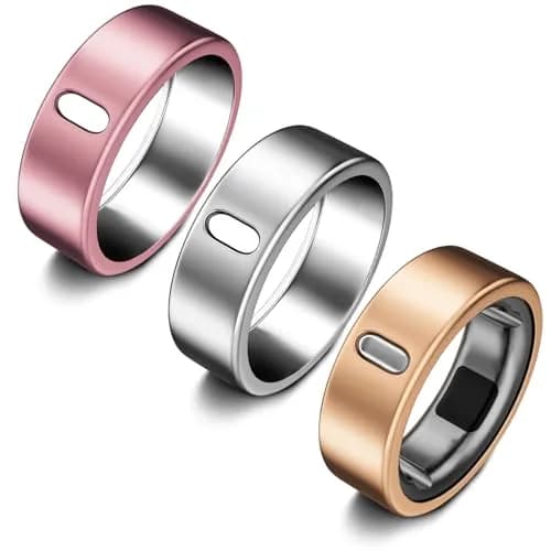 ZOOROO Oura Ring Gen 4/3 Cover 3-Pack Size 11 | Upgraded TPU Protector — Silver+RoseGold+Pink / Size 11