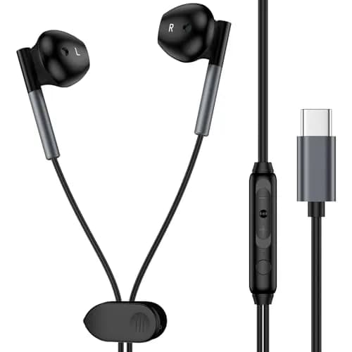 iHoto USB C Wired Earbuds for Samsung Galaxy A17 A16 5G | Hi-Fi Sound & Ergonomic Fit thumbnail 1