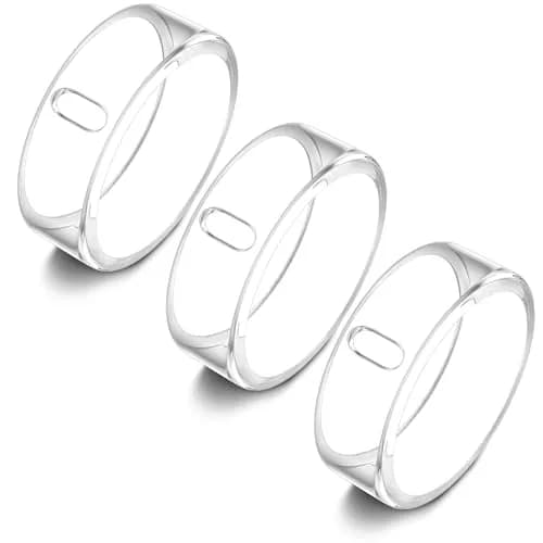 ZOOROO Oura Ring Cover 3 Pack Size 7 Clear | TPU Protector for Gen 4/3, Supports Charging — Clear*3 / Size 7