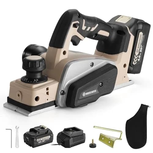 WOODSTARTER Cordless Electric Hand Planer 20V 3-1/4 Inch | Brushless Motor, Battery & Charger Included thumbnail 1