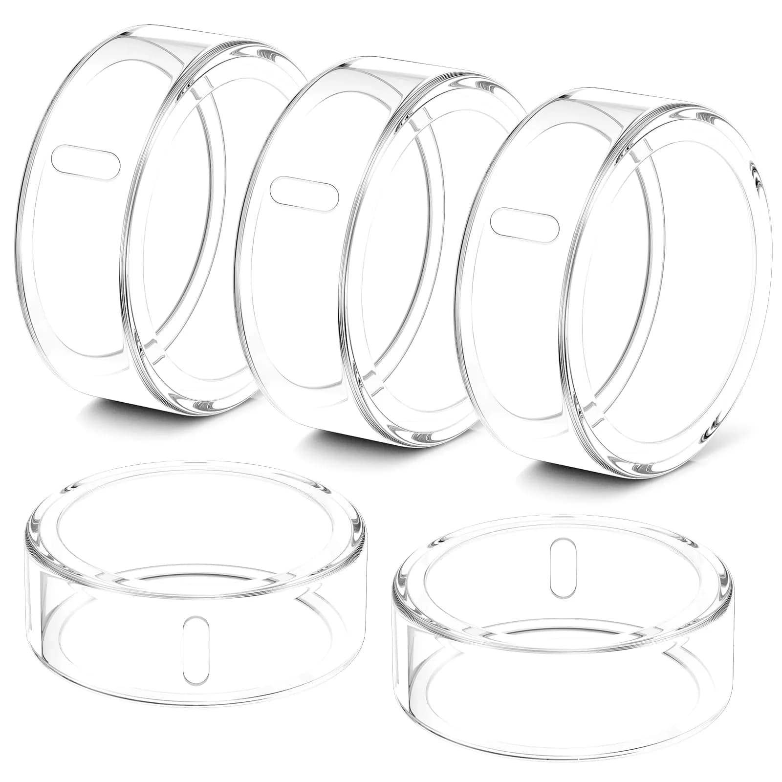 Hexasider Ring Cover Size 11 | Ultra-Thin TPU Protector Compatible with Oura Ring 4/3 — Clear*5 / size 7
