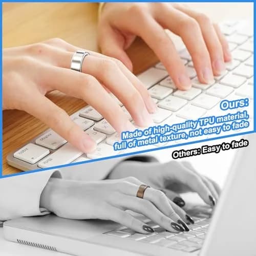 Hexasider Ring Cover Size 7 | Ultra-Thin TPU Compatible with Oura Ring 4/3 (0.6mm, Clear) thumbnail 4