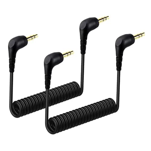 weishan 2-Pack 3.5mm Microphone Cable for DJI Mic Mini & Hollyland Lark Receivers | Durable, Flexible, Noise-Free Audio thumbnail 1