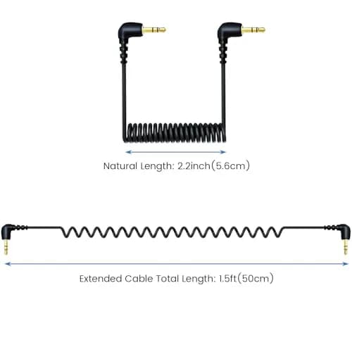 weishan 2-Pack 3.5mm Microphone Cable for DJI Mic Mini & Hollyland Lark Receivers | Durable, Flexible, Noise-Free Audio thumbnail 6
